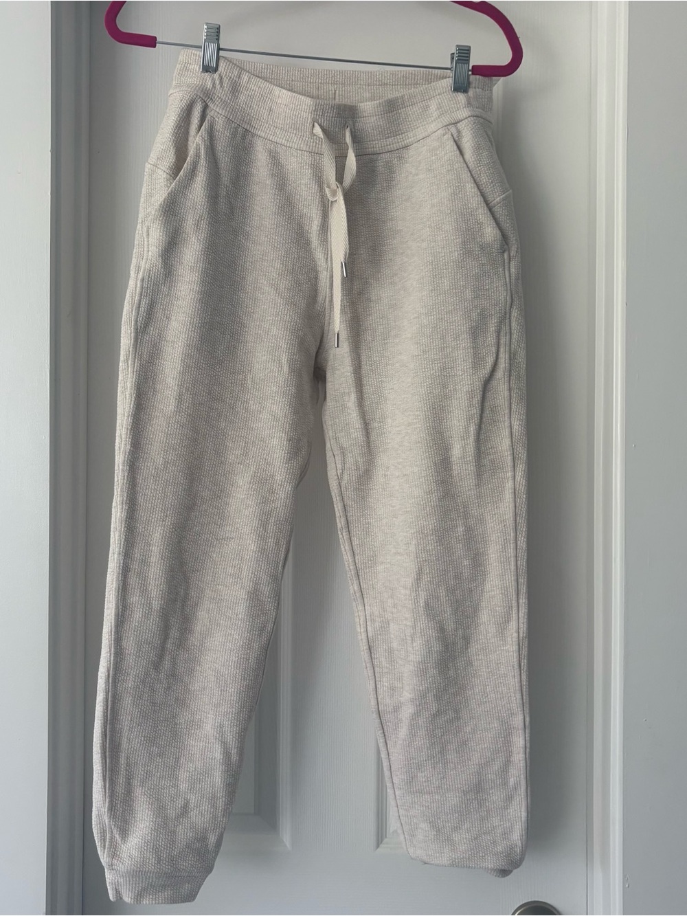 Lululemon Cream Drawstring Jogger Pants